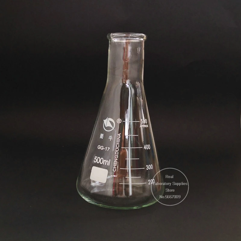 50ml to 1000ml Borosilicate Glass Straight Wide Neck Conical Triangular Flask for Lab Chemical Equipment lab glass supplies