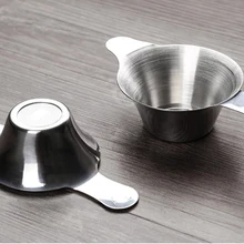 Многоразовая Воронка Из Нержавеющей Стали для заварки кухонных листьев, универсальная сетка, бытовой фильтр для бара и чая, фильтр для дома с ручкой