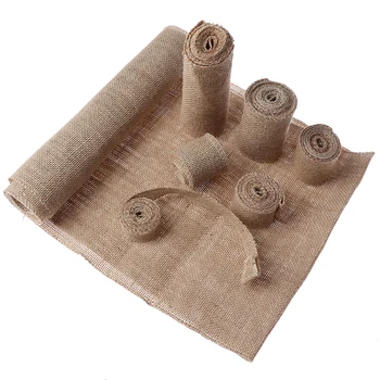 

2.5-10M Natural Jute Burlap Hessian Ribbon Rolls Vintage Rustic Wedding Decor Christmas Gift Wrapping Festival Party Home Decor