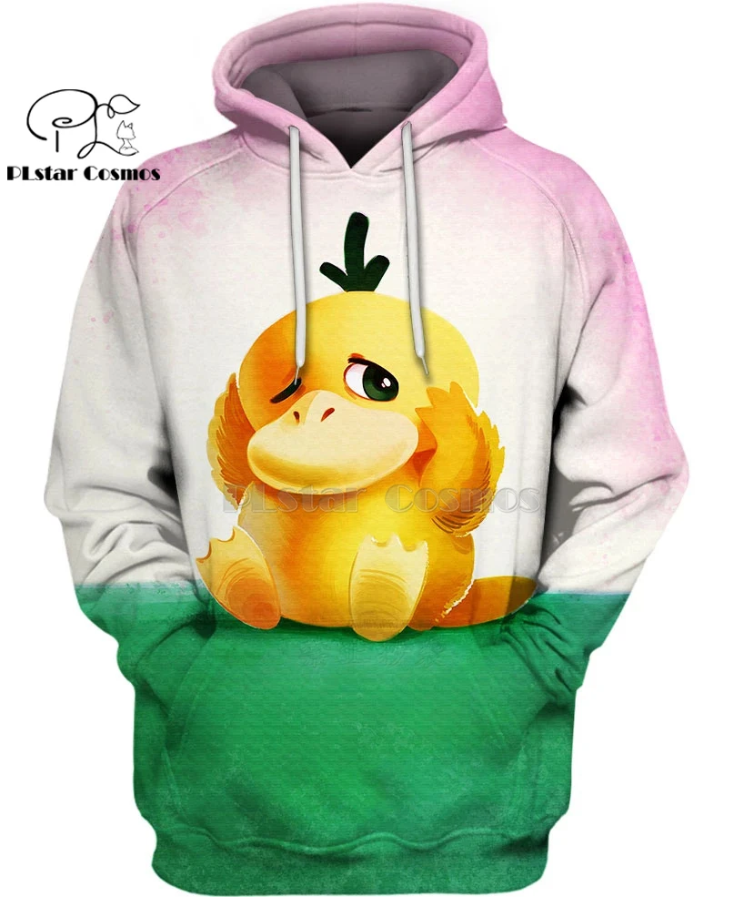 PLstar Космос Покемон из японского аниме Psyduck Милые 3d толстовки/Толстовка зима осень забавные длинные selvee Harajuku уличная одежда