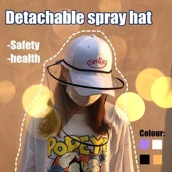 

New Safety Anti Dust Mask Plastic Cover With Hat Anti Flue Spittle Anti Dust Cover Full Face Eyes Protection Adjustable Mask#LR2