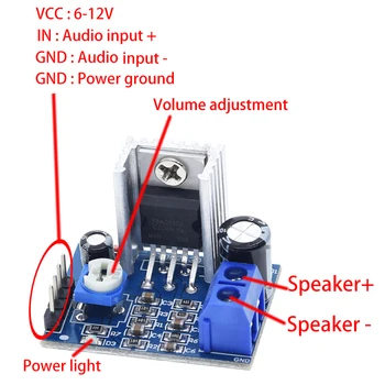 

6-12V Mono TDA2030A Power Amplifier Module Audio Amplifier Module Power Amplifier Board
