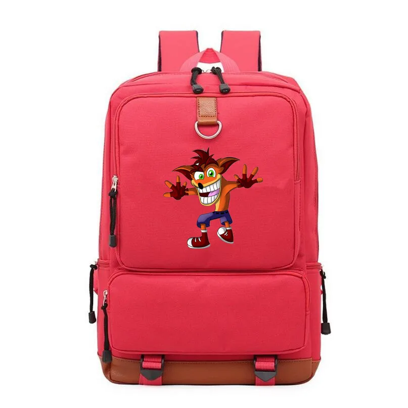 Детская школьная сумка холщовый рюкзак Crash Bandicoot Mochila Студенческая сумка на плечо дорожная сумка для ноутбука рюкзак для подростков - Цвет: H