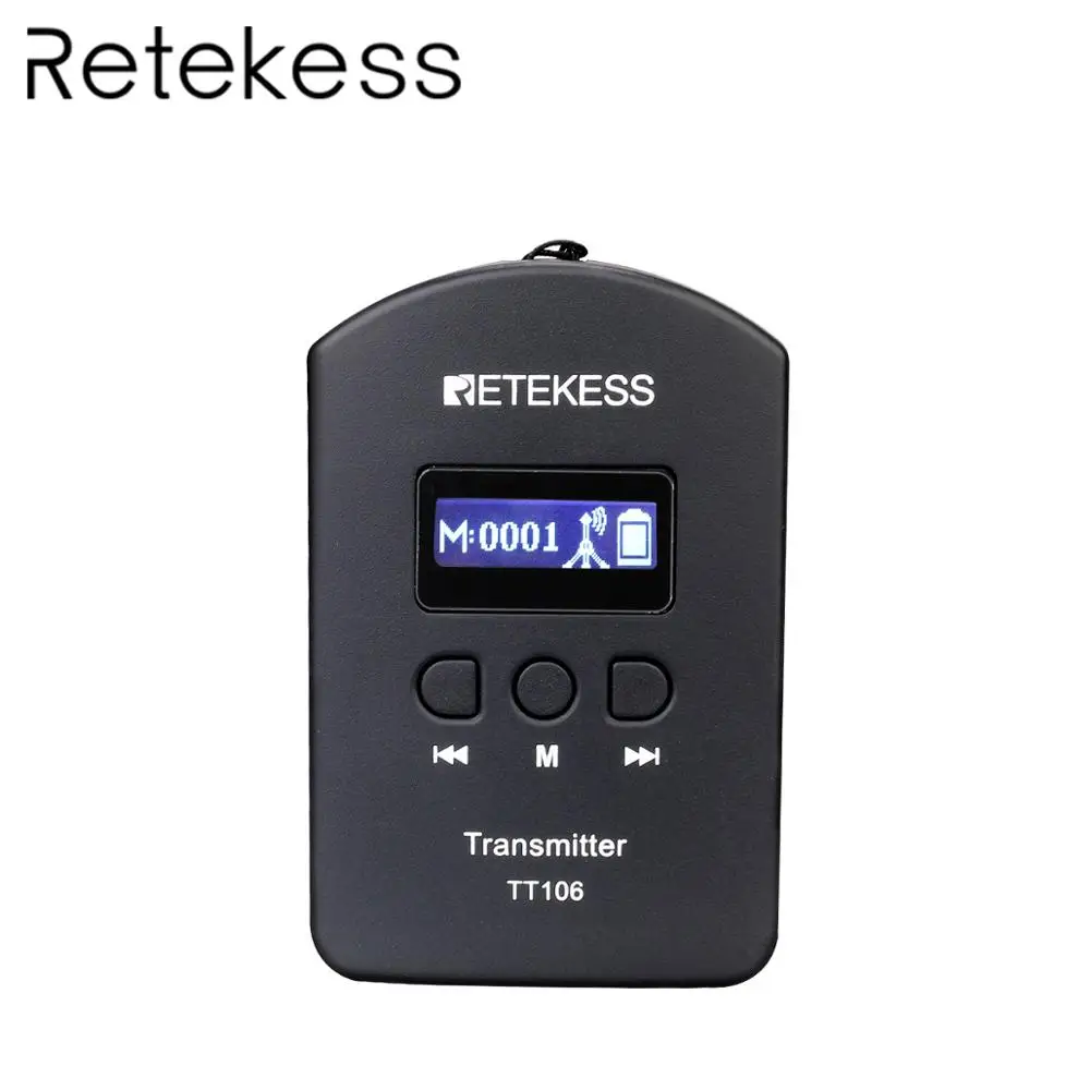 

RETEKESS TT106 UHF Professional Wireless Transmitter for wireless tour guide system conference tour church simultaneous