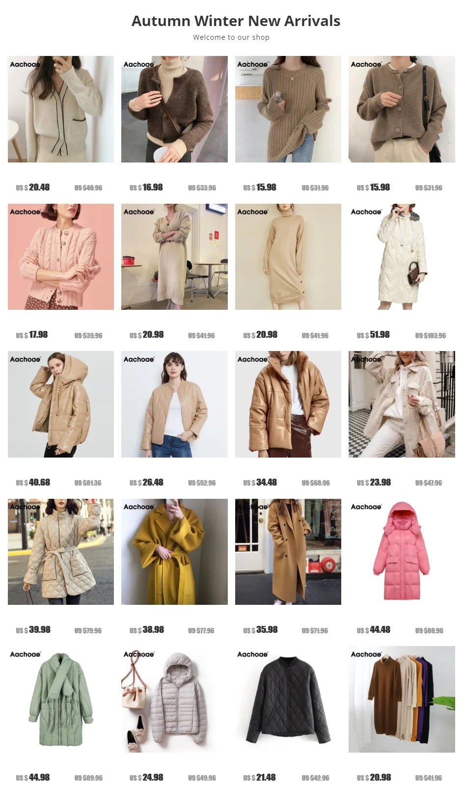 Aachoae Loose Solid Knitted Pants Women Elastic Waist Casual Lady Pants Pleated Leisure Home Wear Long Pants Female Pantalon