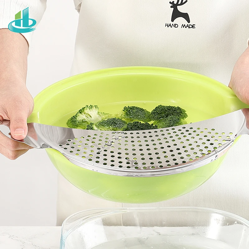 Practical Stainless Steel Spaghetti Pasta Strainer Pot Strainer Pan