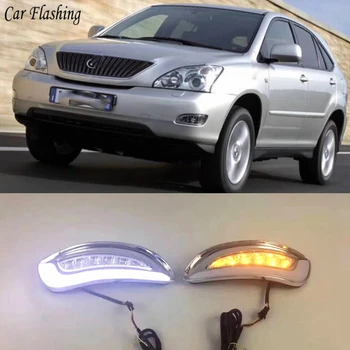 

2Pcs For Lexus RX330 RX350 2003 2004 2005 2006 2007 2008 2009 LED Daytime Running Lights DRL Turn Signal Lamp Car Styling