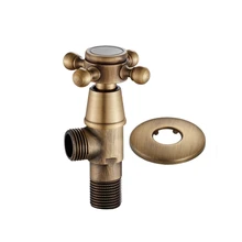 Античный латунный треугольный клапан 1/" с наружной резьбой для контроля воды, Угловой запорный клапан для ванной комнаты, аксессуары для ванной комнаты