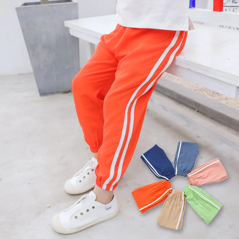 

Summer 2019 New Style Children Sports Anti Mosquito Pants Breathable Thin Girls' Shirt Baby Casual BOY'S Lantern Trousers