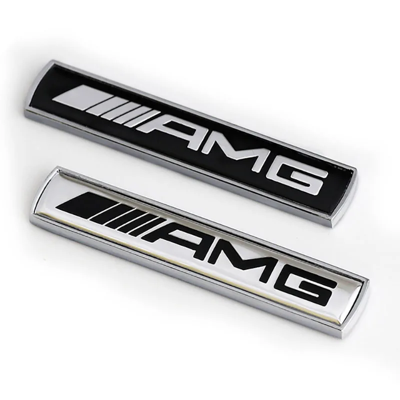 

1pcs aluminum car body labeling Car badge sticker for Mercedes-benzs AMG c180 c200 c300 w204 w203 w212 w211 w124 Car accessories