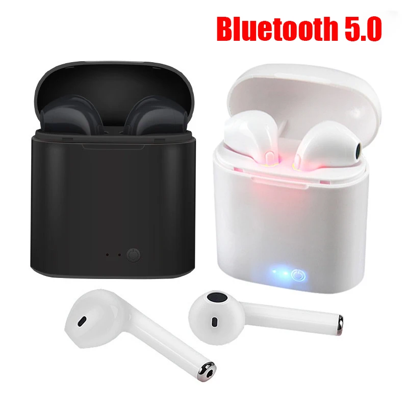 I7s Tws Bluetooth наушники спортивные Беспроводные с микрофоном загрузочной стручки