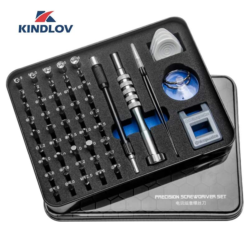 KINDLOV прецизионный набор крестообразных отверток Phillips Torx шестигранный набор Отверток многофункциональный 55 в 1 ремонт телефона ноутбука ручные инструменты