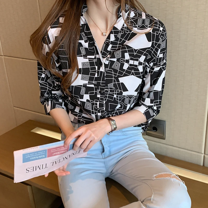 Women Tops and Blouses Casual Streetwear Modis Blouse Slim Shirts Women Blouses Plus Size Tops Red Black Shirt Female Blusas