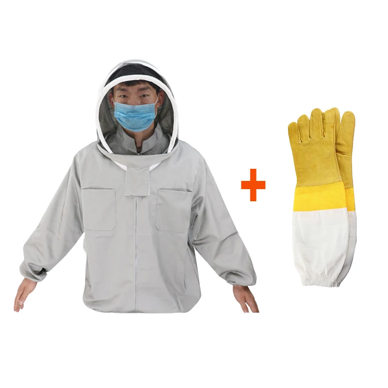 Beekeeping Suit Jacket Veil Set anti-bee clothing New Fabric Beekeeper Clothing Apiculture Protective bee gloves beekeeping suit,beekeeping clothing,beekeeping gloves