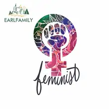 EARLFAMILY 13cm x 7.5cm Feminist çizilmeye dayanıklı araba çıkartmaları güzel çıkartma su geçirmez güneş koruyucu motosiklet JDM SUV RV