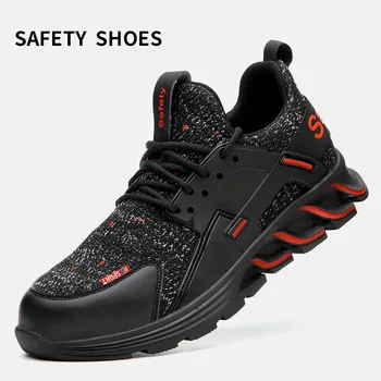 

2020 Steel Toe Work Safety Shoes for Men Puncture Proof Security Boots Man Breathable Light Industrial Casual Sneakers