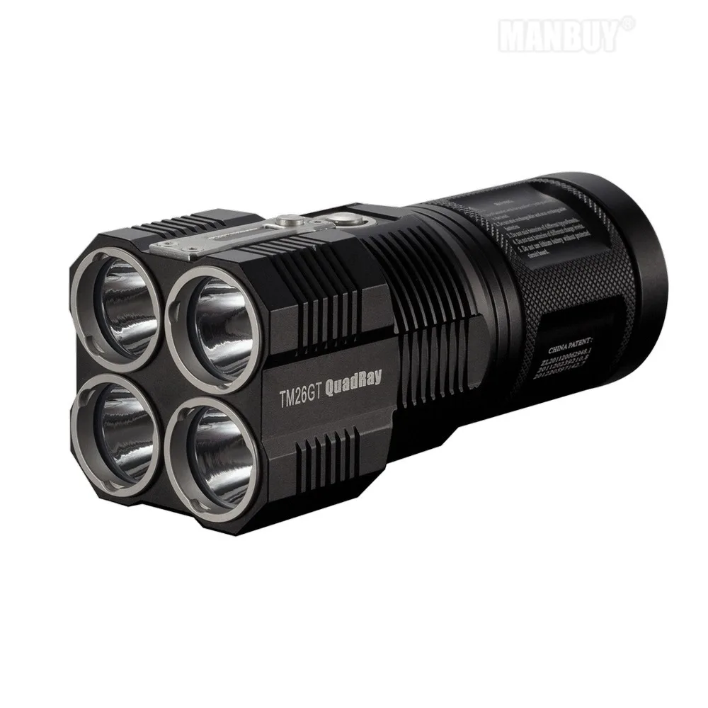 Охотничий фонарь NITECORE Tiny Monster TM26GT с дальностью луча 704 м и светодиодным OLED