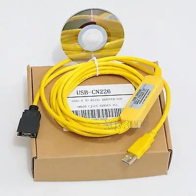 

DHL/EMS 5 Sets*Programming Cable for USB-CN226 for OM-RON CS/CJ/CQM1H CPM2C PLC win7 32 vista Yellow -g2