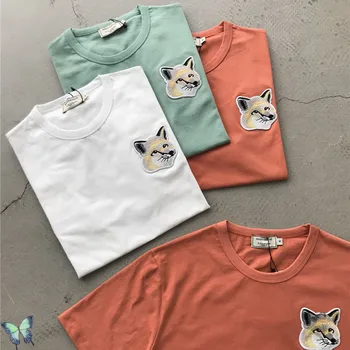 

Maison KITSUNE T-shirt 100% Cotton Men Women T Shirt With Fox Printed