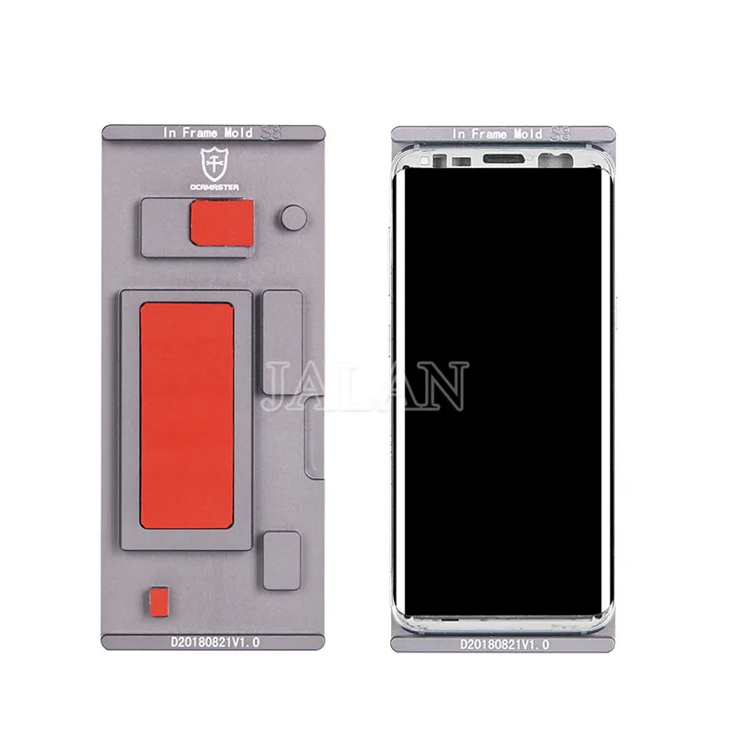 In frame mold for samsung s8 plus g955 digitizer LCD display with frame positioning glass laminating oca master mold