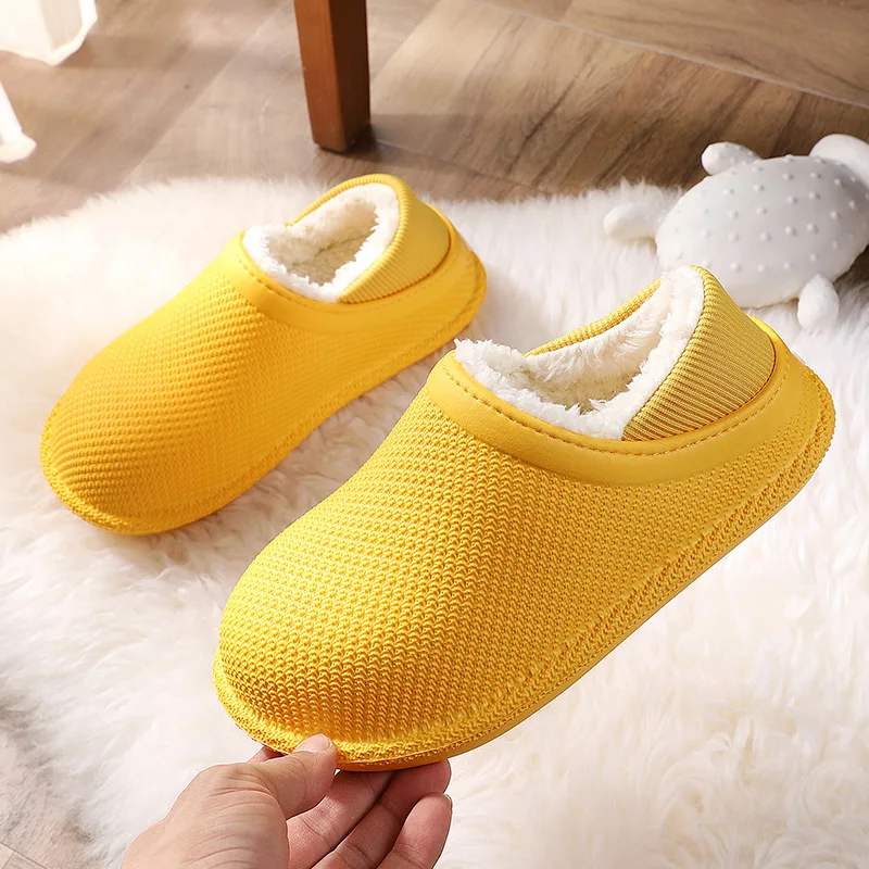 Slippers Kids House Slides Indoor-Shoes Toddler Fluffy Girl Baby-Boys Winter Warm Fur