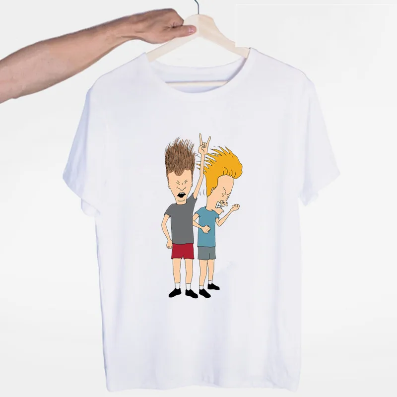 Мужская футболка Beavis and Butthead Beavis& Butthead с круглым вырезом и короткими рукавами, летняя повседневная модная футболка унисекс для мужчин и женщин