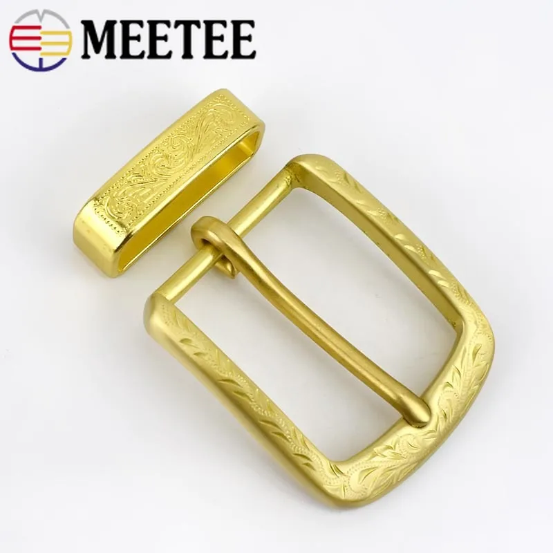 Meetee 1 шт. 40 мм латунные мужские пряжки для ремня 38 39 ремни DIY ручной работы D пряжка