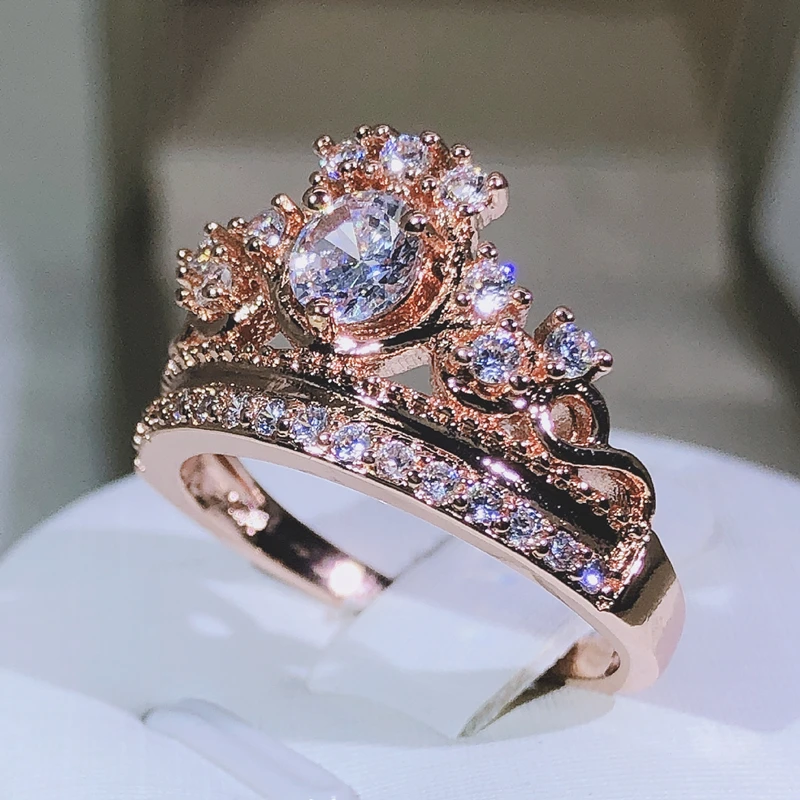 Sweet 16 Daughter Crown Ring 925 Silver Hot Selling Crown Zircon