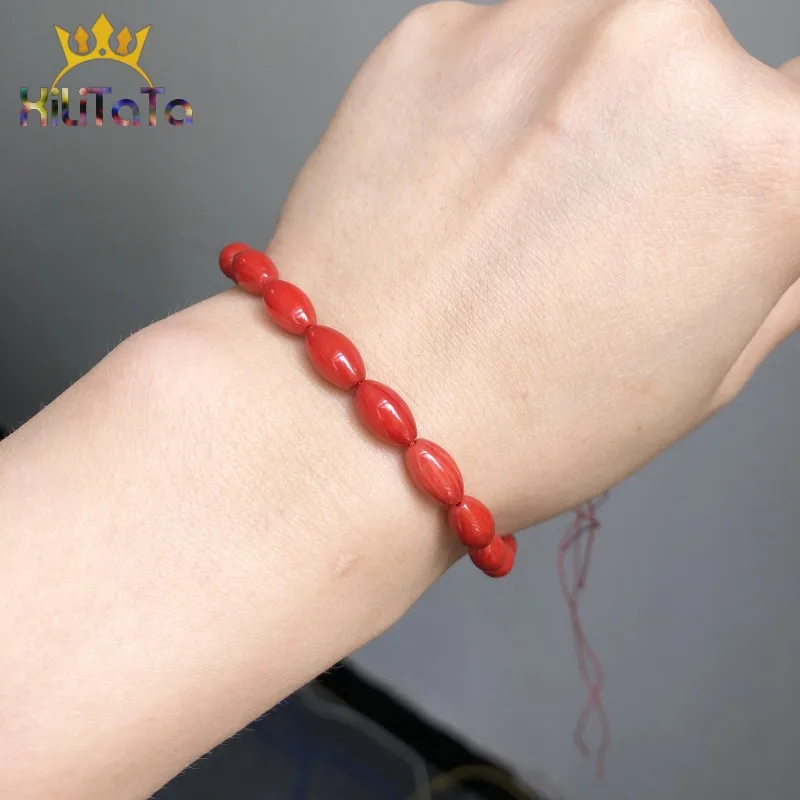 Cuentas Tubulares De Coral Naranja-rosa Natural: Joyería