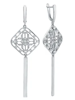 

Silver earrings with cubic zirconia sunlight sample 925