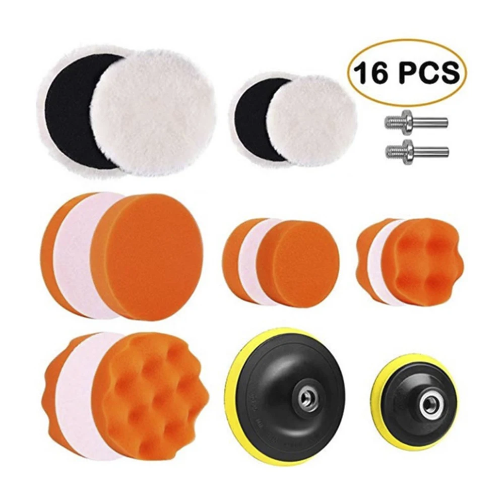 16 шт. профессиональные шерстяной Губка Полировка беспыльный набор для полировки