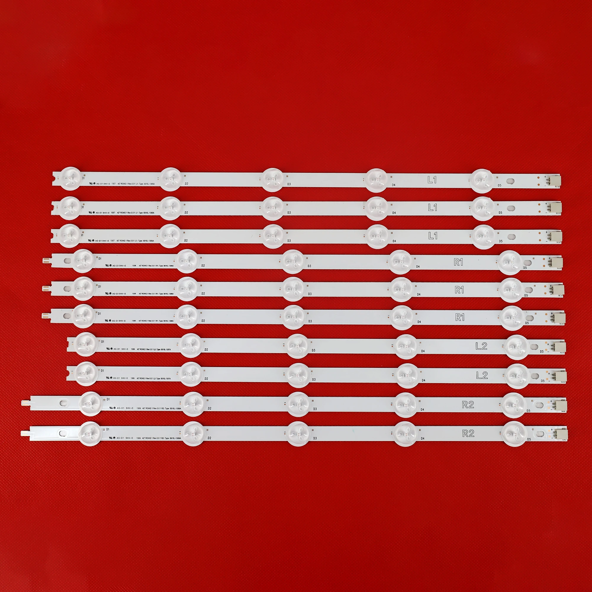 

New 50pcs/set R1 L1 R2 L2 TV LED backlight bar perfect compatible FOR LG 42LN5700 6916L-1214A 6916L-1215A 6916L-1216A-1217A