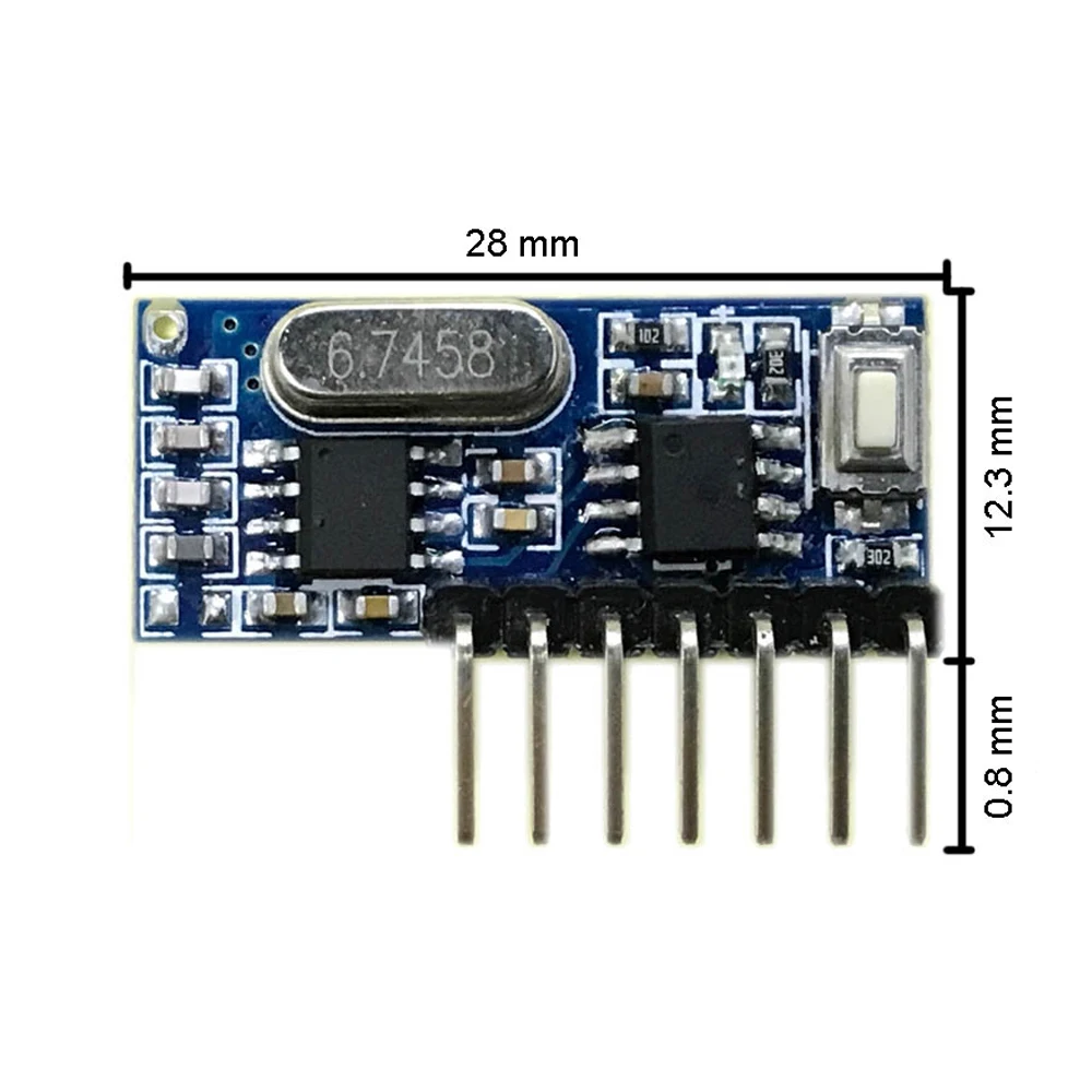 Rubrum 2 шт. 433 МГц рч приемник обучающий код декодер модуль 433 МГц беспроводной 4 CH выход для дистанционного управления 1527 2262 кодирование