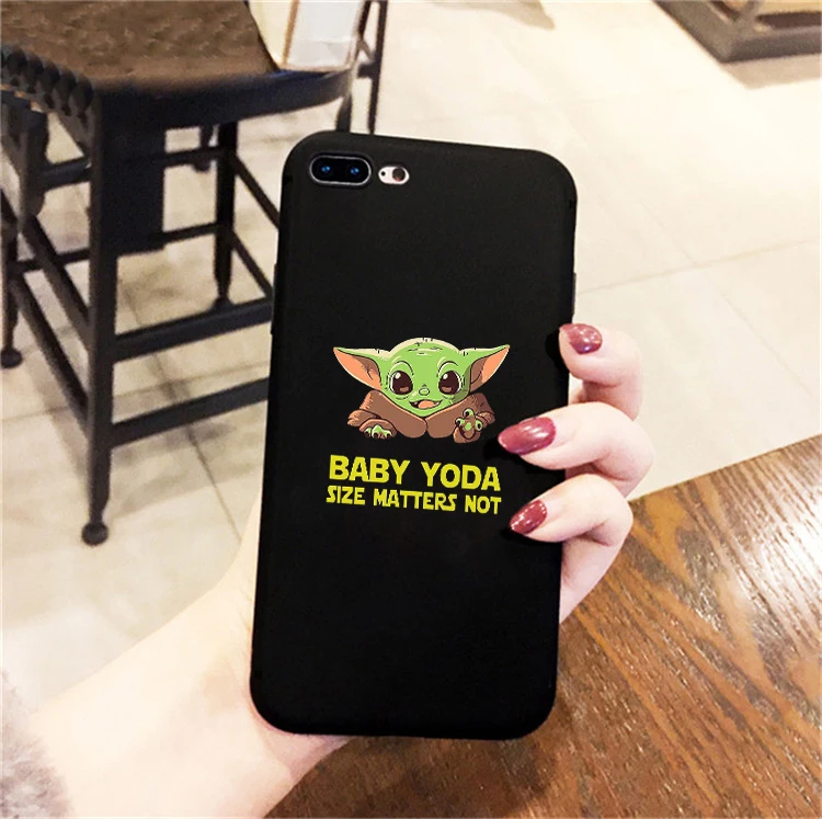 Baby yoda meme милый мягкий силиконовый цветной чехол для телефона для iPhone 6 6s 7 8 6plus 7plus 8plus XS XR XSMAX 11 Pro ProMax - Цвет: HSR-24357