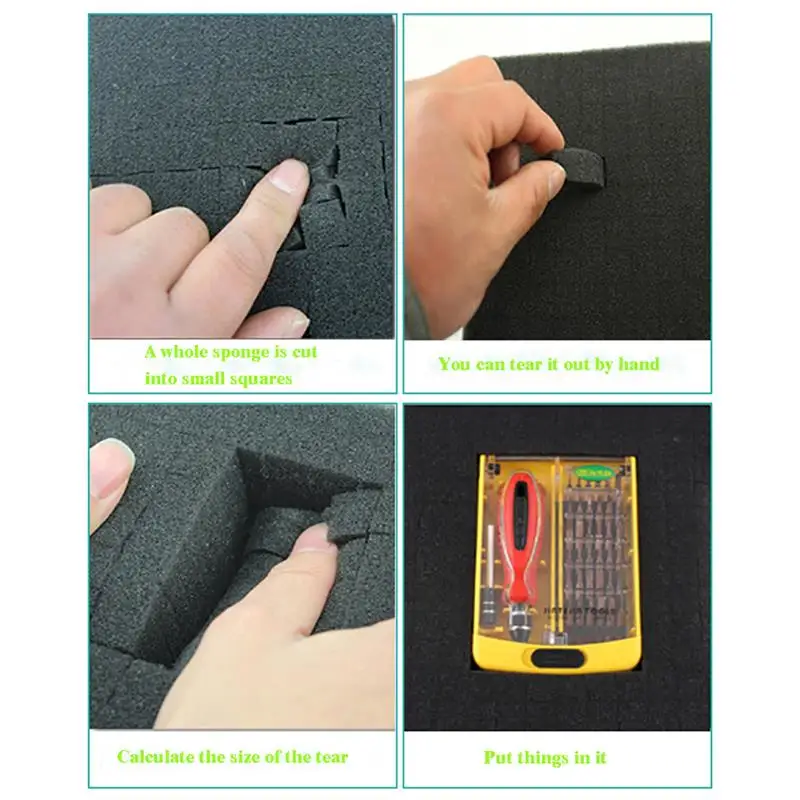 Pre-Cutting Foam Insert High Density Pick Pluck Foam For L-Boxx2 Power Tool Transport System​​ For Hand Tool /Tool Box/Tool Case