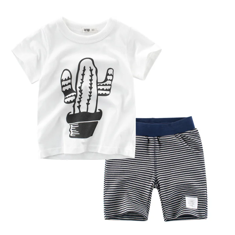 

Hot children's clothing boys girls Cartoon 2019 summer new kids T shirt+Short Pants Suite Two Piece Set baby casual suit Clothes