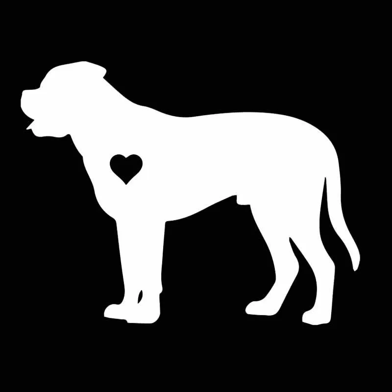 14CM*10.9CM English Mastiff Pet Dog Adopt Vinyl Waterproof Material Car Sticker Black/Silver C2-3154 | Автомобили и мотоциклы