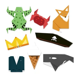 Mideer – jouets en papier colorés Origami pour enfants de plus de 4 ans, jouets éducatifs et créatifs, bricolage à la main, dessin animé 