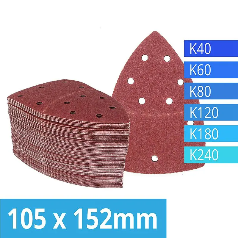 Упаковка из 120 крюк и петля шлифованные листы 105x152 мм зернистая 20 каждый мембранного указателся 40/60/80/120/180/240 для мульти-шлифовальный станок