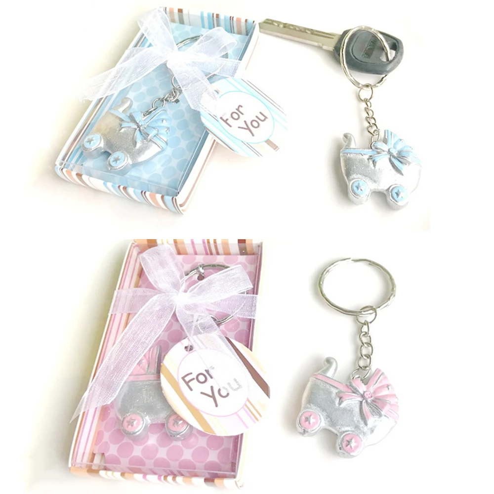 10pcs New Baby Shower Favors Key Chains Baby Carriage Desgin Birth Souvenir Christening Gift Keychain Wedding Favors 2020 New Party Favors Aliexpress