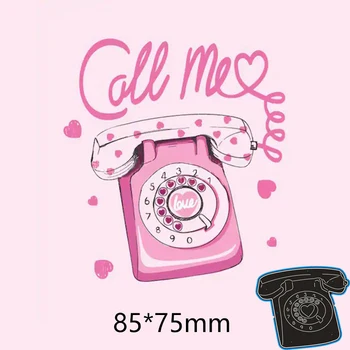 

85*75mm New Metal Cutting Heart telephone Stencils for DIY Scrapbooking Paper Cards Craft Making Craft Decoration