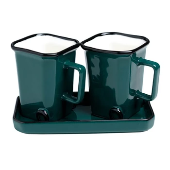

European style coffee mugs household ceramics cups and mugs with tray