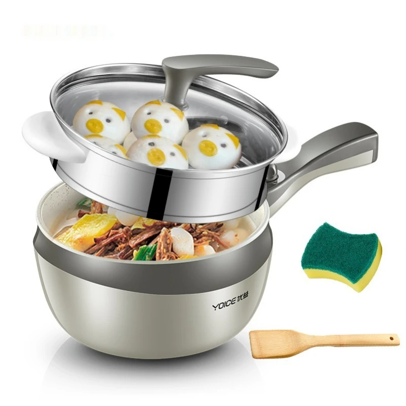 Home Multifunction Mini Electric Egg Omelette Cooker Eggs Boiler Food Steamer Pancake Fried Steak Non-stick Frying Pan