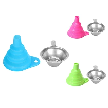 

3D Printer Accessories Resin Filter Cup Silicone Funnel Consumables Filter Funnels Metal Strainer for SLA Green