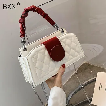 

[BXX] Solid Color PU Leather Small Bags For Women 2020 Autumn Winter Shoulder Handbags Trend Ladies Travel Crossbody Bag HO420