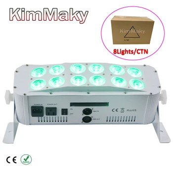 

8 Lights/CTN wireless dmx par light LED battery uplight 12*18W 6 in 1 battery power wireless dmx wall washer