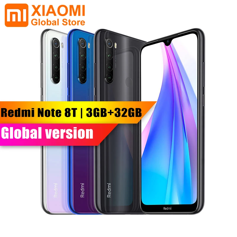 Глобальная версия смартфона Xiaomi Redmi Note 8T 3 ГБ 32 6 дюйма NFC Snapdragon 665 камера 48 МП 18 Вт