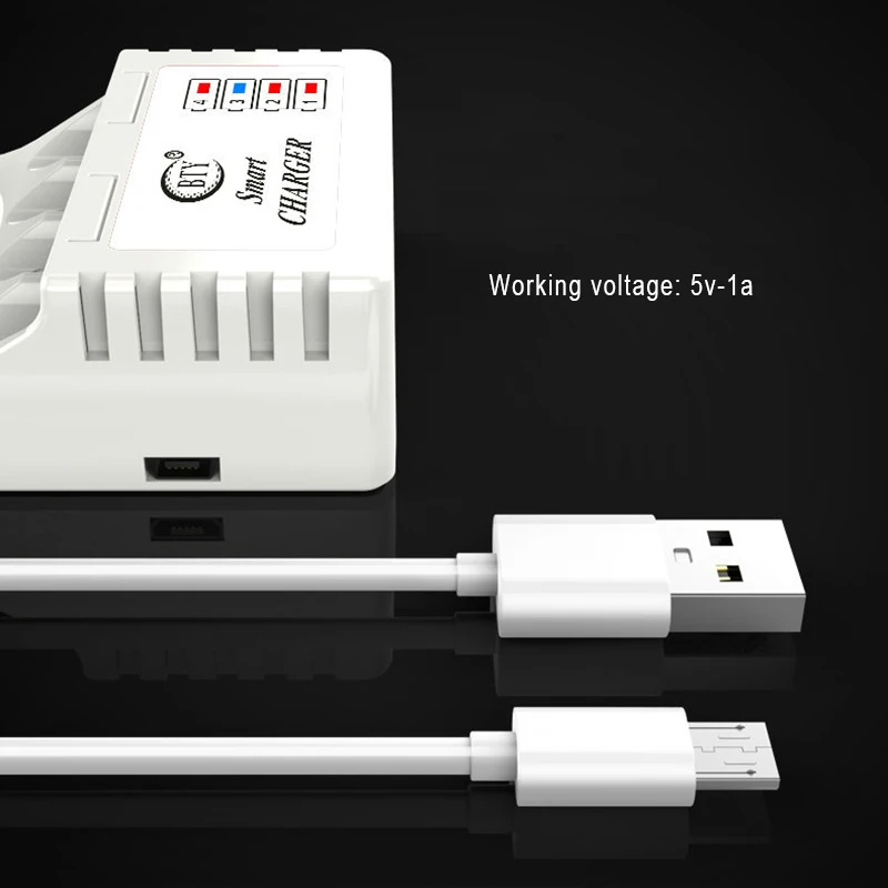 BTY-704A8 Интеллектуальное Быстрое светодиодное зарядное устройство для AAA/AA NiMH/NiCd перезаряжаемая батарея зарядное устройство перезаряжаемая батарея Зарядка