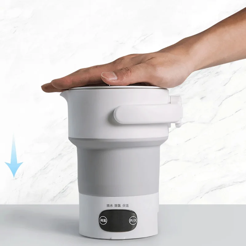 600MLTravel Folding Kettle Smart Digital Display Creative Storage Thermostat Mini Household Portable Outdoor Electric Kettle EU