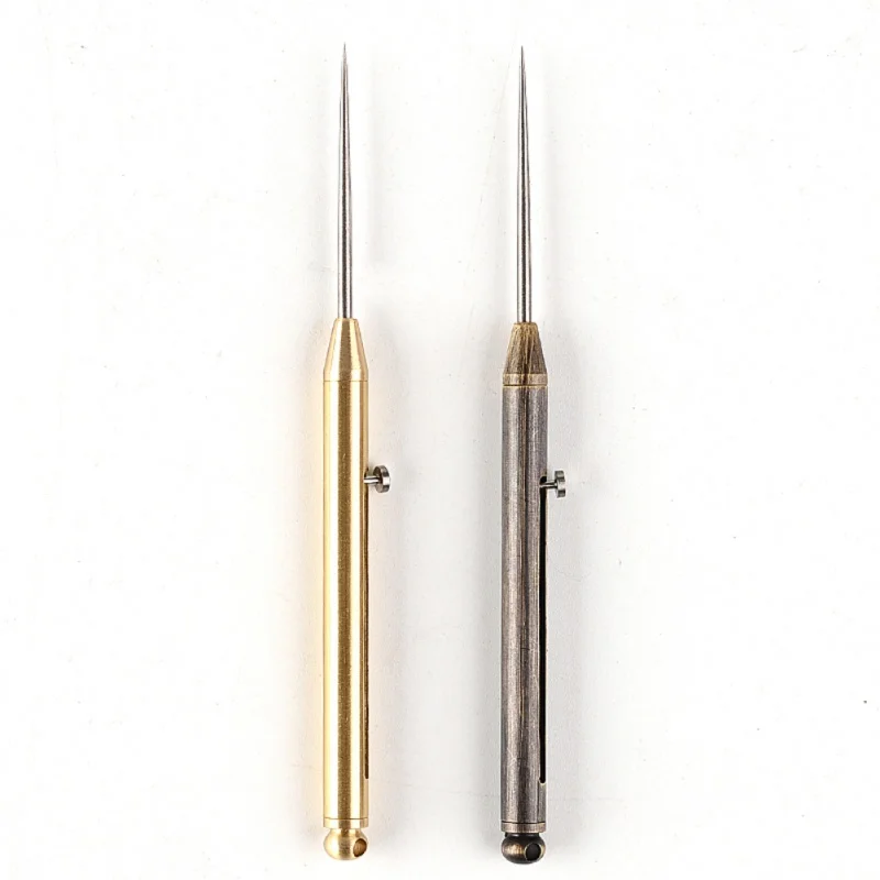 

Titanium Alloy Push-pull Spring Toothpick And Protective Shell Ultra-Light Portable Multi-Function Outdoor Tools.